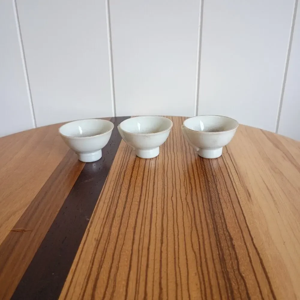 Vintage Japanese Porcelain Sake Tea Cups Set of 3